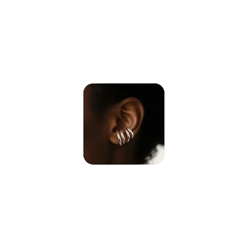 ALEXCRAFT Edelstahl Ear Cuff Silber Set Wasserfest Ohrringe Ohr Conch Piercing Fake Helix Clip On Ohrringe Silber für Frauen Freundin Mama Mädchen 4 Stück ALEXCRAFT Edelstahl Ear Cuff Silber Set Wasserfest Ohrringe Ohr Conch Piercing Fake Helix Clip On Ohrringe Silber für Frauen Freundin Mama Mädchen 4 Stück von ALEXCRAFT