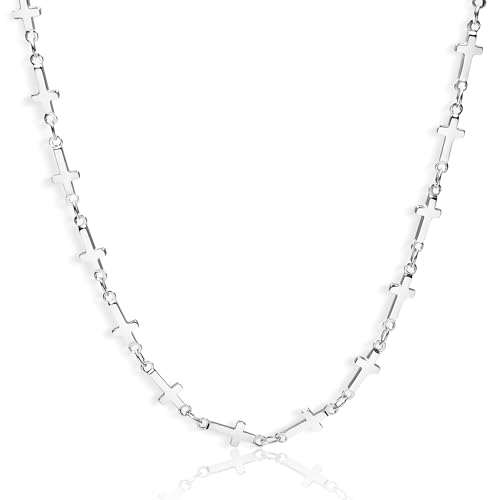 ALEXCRAFT Kreuz Kette Damen Silber 925 Halskette Silberkette Herren Geschenke für Frauen Freundin Mama Mädchen von ALEXCRAFT