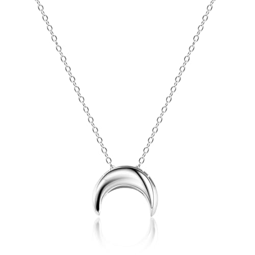 ALEXCRAFT Mond Kette Silber 925 Halskette Silberkette Damen Herren Geschenke für Frauen Freundin Mama Mädchen von ALEXCRAFT