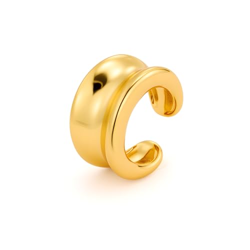 ALEXCRAFT Ohrklemme Ear Cuff Gold Breit Wasserfest Piercing Fakes Set klemmen Ohr Conch Clip On Ohrringe Gold für Frauen Freundin Mama Mädchen ALEXCRAFT Ohrklemme Ear Cuff Gold Breit Wasserfest Piercing Fakes Set klemmen Ohr Conch Clip On Ohrringe Gold für Frauen Freundin Mama Mädchen von ALEXCRAFT
