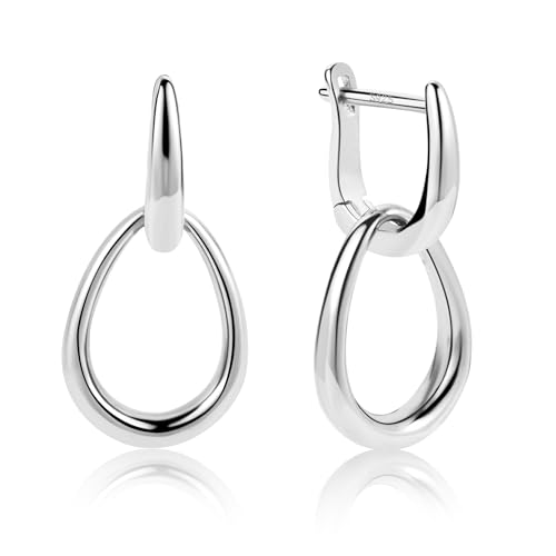 ALEXCRAFT Ohrringe Silber 925 Hängend Doppel Creolen Eckige Quadrat Ohrringe mit Anhänger für Damen Frauen Geometrie Oval Ohrringe Anhänger Kleine Silber 925 Creolen Hängend Tropfenohrringe ALEXCRAFT Ohrringe Silber 925 Hängend Doppel Creolen Eckige Quadrat Ohrringe mit Anhänger für Damen Frauen Geometrie Oval Ohrringe Anhänger Kleine Silber 925 Creolen Hängend Tropfenohrringe von ALEXCRAFT