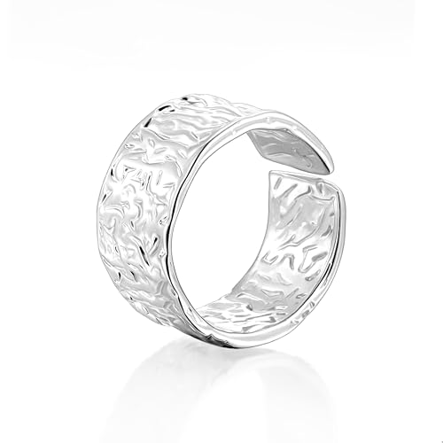 ALEXCRAFT Ringe Silber Herren Damen Verstellbare Ring Herren Ring Silber Ster Damenring Silber Rings Antistress Fidget Smart Anxiety von ALEXCRAFT