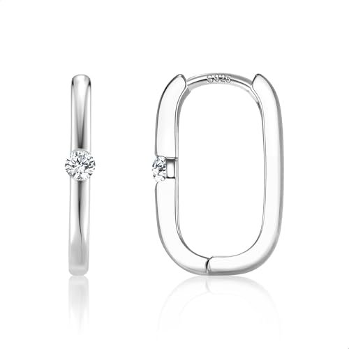 ALEXCRAFT Silber 925 Ohrringe Eckige Creolen, Silber Rechteckige Ohrring Silberen Kleine Creolen mit Zirkonia Creole Eckig Klein Knorpel Huggie Ohrringe Eckige Silberen 925 Creole Damen Frauen ALEXCRAFT Silber 925 Ohrringe Eckige Creolen, Silber Rechteckige Ohrring Silberen Kleine Creolen mit Zirkonia Creole Eckig Klein Knorpel Huggie Ohrringe Eckige Silberen 925 Creole Damen Frauen von ALEXCRAFT