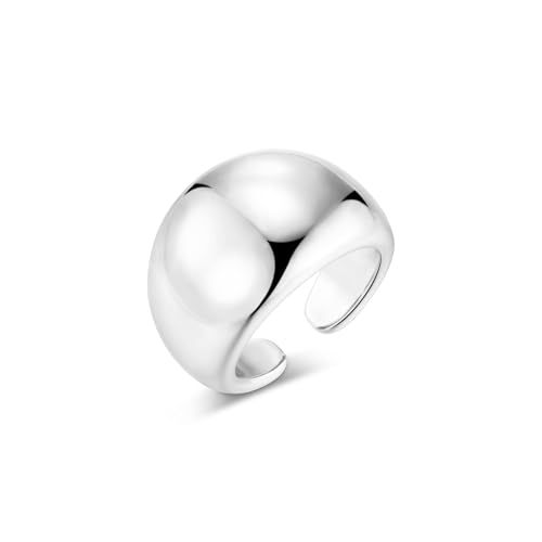 ALEXCRAFT Sterling Silber 925 Ringe Groß Damen Herren, Einfacher Offen Verstellbare Silber Daumen Finger Umarmen Ringe Klobig Chunky Dick Breit Ring Groß Glatter Kuppel Wassertropfen Unisex Ring von ALEXCRAFT