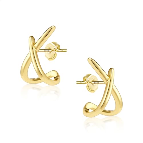 ALEXCRAFT Unique Ohrringe Gold Stecker 14K Trendy Minimalist Stud Earrings Goldene Ohrringe Damen für Frauen Freundin Mama Mädchen ALEXCRAFT Unique Ohrringe Gold Stecker 14K Trendy Minimalist Stud Earrings Goldene Ohrringe Damen für Frauen Freundin Mama Mädchen von ALEXCRAFT