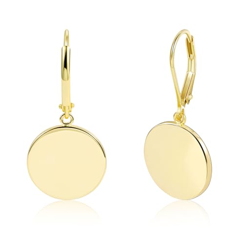 Gold Hängende Ohrringe für Damen, 14 Karat Gold Kleine Creolen Flache Runde Ohrringe Hypoallergene Geometrische Tropfenohrringe Ohrringe Lange Hängeohrringe für Damen Mädchen Gold Hängende Ohrringe für Damen, 14 Karat Gold Kleine Creolen Flache Runde Ohrringe Hypoallergene Geometrische Tropfenohrringe Ohrringe Lange Hängeohrringe für Damen Mädchen von ALEXCRAFT