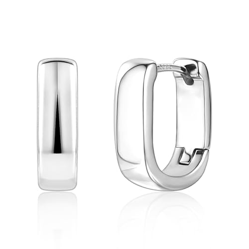 Silber 925 Ohrringe Damen, Kleine Eckig Creolen Kleine Klobige Creolen Ohrringe Hypoallergen Kleine Silber Ohrringe Kleine Dicke Creolen Ohrringe Kleine Huggie Breite Creolen Ohrringe fur Damen Silber 925 Ohrringe Damen, Kleine Eckig Creolen Kleine Klobige Creolen Ohrringe Hypoallergen Kleine Silber Ohrringe Kleine Dicke Creolen Ohrringe Kleine Huggie Breite Creolen Ohrringe fur Damen von ALEXCRAFT