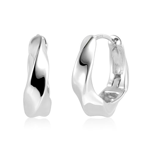Silber 925 Ohrringe Klobige Creolen Damen, Kleine Gedrehte Creolen Ohrringe Hypoallergen Sterling Silber Ohrringe Kleine Dicke Ovale Gedrehte Creolen Huggie Klobige Creolen Ohrringe Damen Mädchen Silber 925 Ohrringe Klobige Creolen Damen, Kleine Gedrehte Creolen Ohrringe Hypoallergen Sterling Silber Ohrringe Kleine Dicke Ovale Gedrehte Creolen Huggie Klobige Creolen Ohrringe Damen Mädchen von ALEXCRAFT