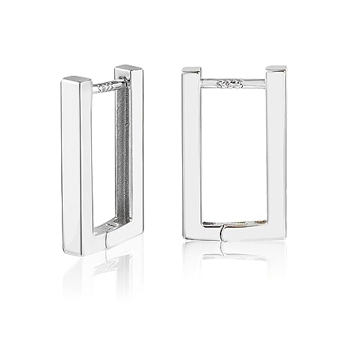 ALEXCRAFT Eckig Ohrringe Silber 925 Rechteck Creolen Silber 925 Klein Geschenk für Frauen Freundin Mama Mädchen ALEXCRAFT Eckig Ohrringe Silber 925 Rechteck Creolen Silber 925 Klein Geschenk für Frauen Freundin Mama Mädchen von ALEXCRAFT