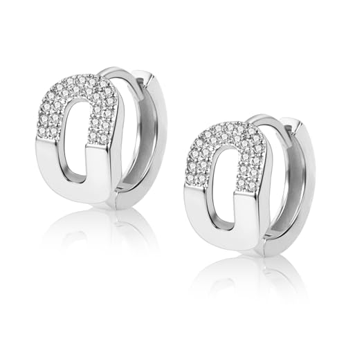 Silber 925 Creolen Kleine Damen, ALEXCRAFT Silber 925 Ohrringe Eckig Creolen Kleine, Glitze Silber 925 Creolen mit Stein Zirkon Ohrringe Silber Knorpel Huggie Kreolen Creolen Kleine Damen Frauen Silber 925 Creolen Kleine Damen, ALEXCRAFT Silber 925 Ohrringe Eckig Creolen Kleine, Glitze Silber 925 Creolen mit Stein Zirkon Ohrringe Silber Knorpel Huggie Kreolen Creolen Kleine Damen Frauen von ALEXCRAFT