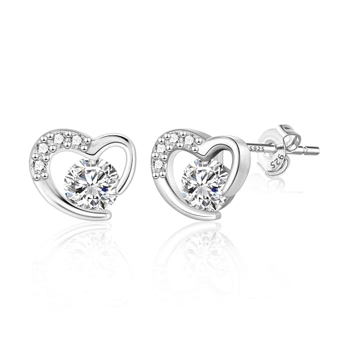 Silber 925 Ohrringe Ohrstecker Damen, Kleine Herz Ohrstecker Hypoallergen Sterling Silber Kleine Herz Ohrringe Ohrstecker Kleine Glitzer Zirkonia Ohrringe Statement Herz Ohrstecker Schmuck Geschenke Silber 925 Ohrringe Ohrstecker Damen, Kleine Herz Ohrstecker Hypoallergen Sterling Silber Kleine Herz Ohrringe Ohrstecker Kleine Glitzer Zirkonia Ohrringe Statement Herz Ohrstecker Schmuck Geschenke von ALEXCRAFT
