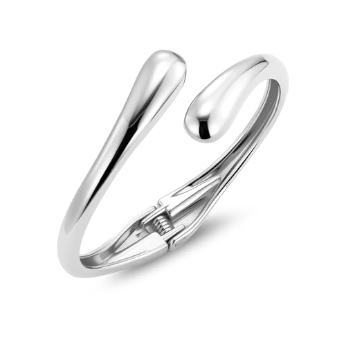 Sterling Silber 925 Armreif Damen, ALEXCRAFT Silberen Armbänder Einfacher Offen Verstellbare Armreif Klobig Chunky Dick Groß Wassertropfen Umarmungs Armkette Armbänder Silber Damen Frauen Schmuck Sterling Silber 925 Armreif Damen, ALEXCRAFT Silberen Armbänder Einfacher Offen Verstellbare Armreif Klobig Chunky Dick Groß Wassertropfen Umarmungs Armkette Armbänder Silber Damen Frauen Schmuck von ALEXCRAFT