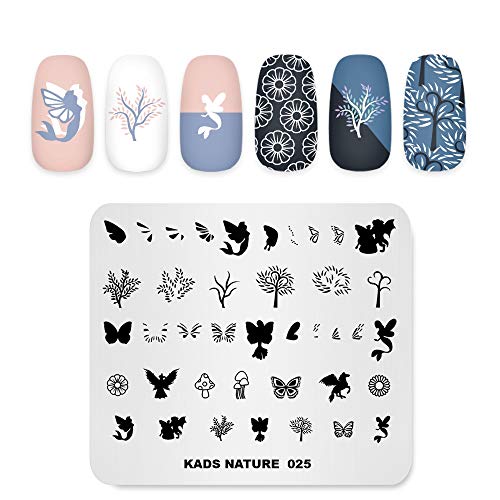 Alexnailart Stempel Schablonen für Nagelkunst Natur Thema Vorlagen Maniküre Design Drucken Werkzeug von ALEXNAILART