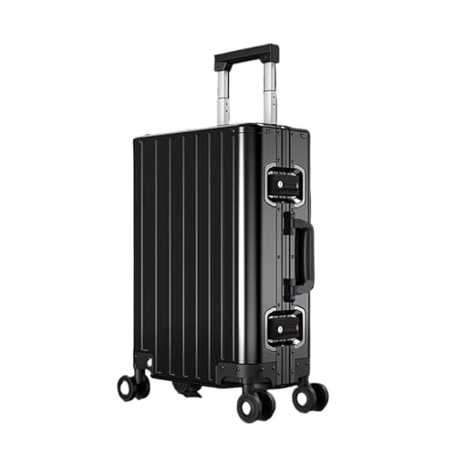 ALEjon Classic Trolley aus schwarzem Aluminium: 28-Zoll-Luxus-Rollgepäck für das Boarding und Reisen von Frauen von ALEjon