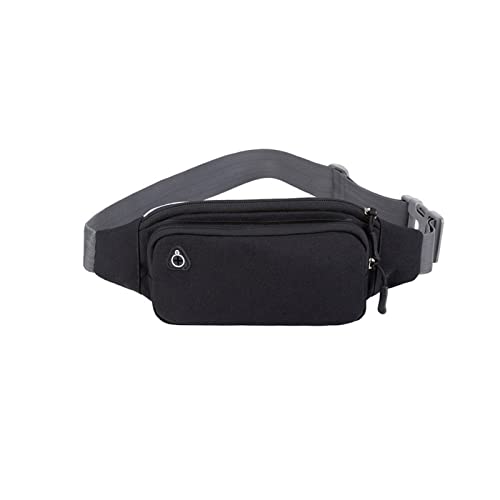 ALEjon Fanny Pack Mode Gürteltasche Brustgurt Männer Frauen Gürteltasche Tragbare Multifunktions-Geldbörse (Farbe: Schwarz) von ALEjon