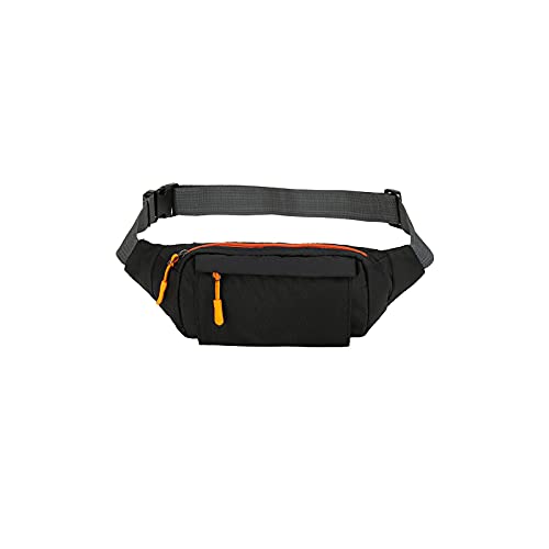 ALEjon Gürteltasche, wasserdichte Hüfttasche, für Damen, Sport, Laufen, Hüfttasche für Herren, Handyhalter, Gürteltasche, Fitnessstudio, Fitness, Reisetasche, Brusttaschen (Farbe: Schwarz) von ALEjon