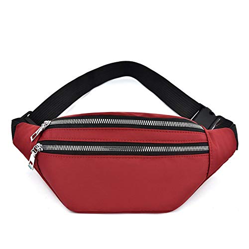 ALEjon Gürteltasche für Damen, multifunktionale Sport-Hüfttasche, große Kapazität, wasserdichter Reißverschluss, einfarbig, Outdoor-Schulter-Umhängetasche (Farbe: 1) von ALEjon