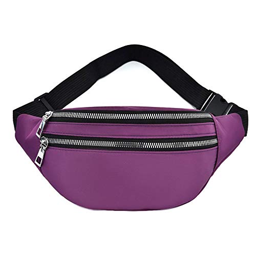 ALEjon Gürteltasche für Damen, multifunktionale Sport-Hüfttasche, große Kapazität, wasserdichter Reißverschluss, einfarbig, Outdoor-Schulter-Umhängetasche (Farbe: 2) von ALEjon