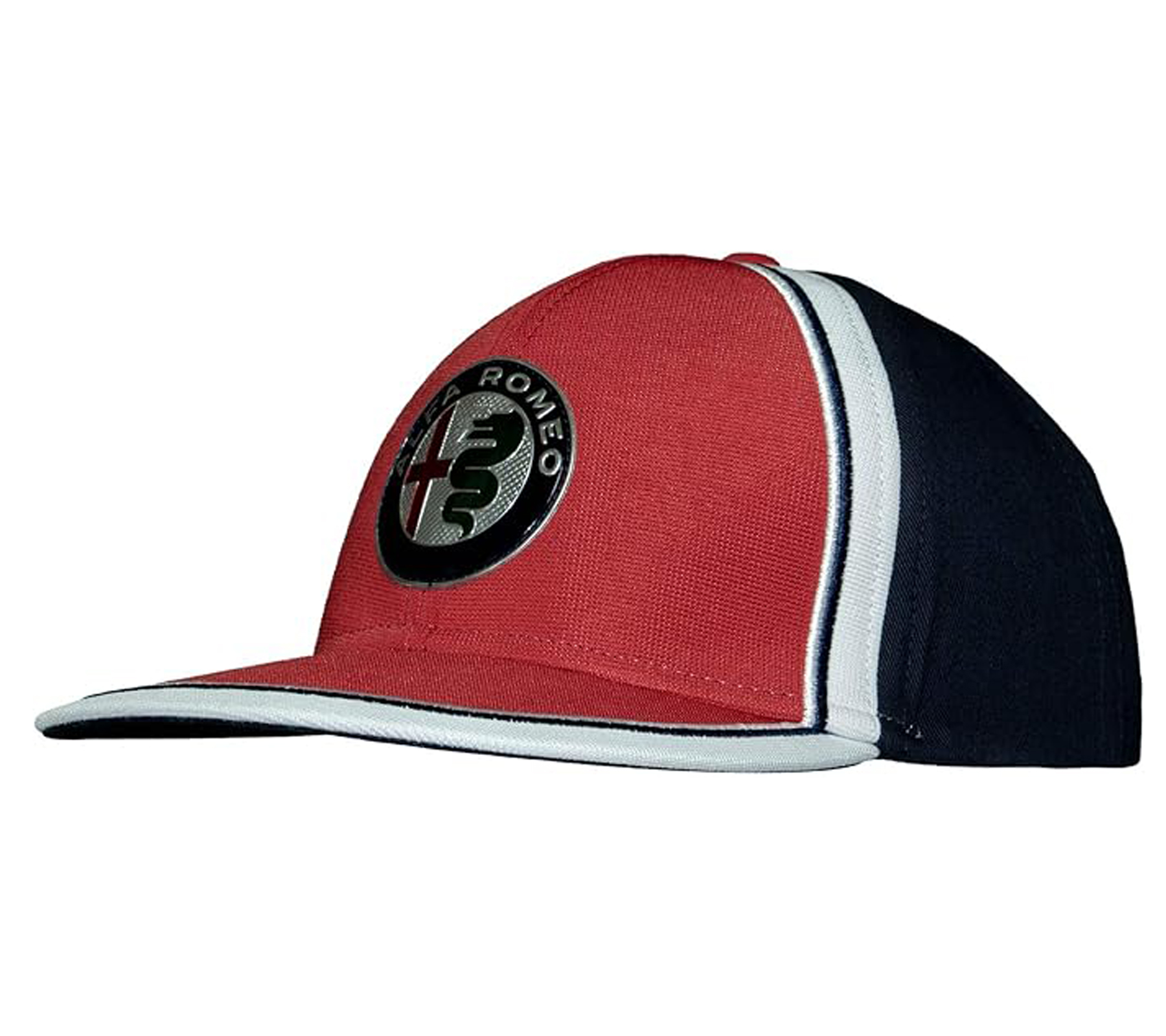 ALFA ROMEO Base-Cap für Damen oder Herren mit Logo-auf der Front Baumwoll-Cap AFRCPF52 Dunkelblau/Rot/Weiß von ALFA ROMEO