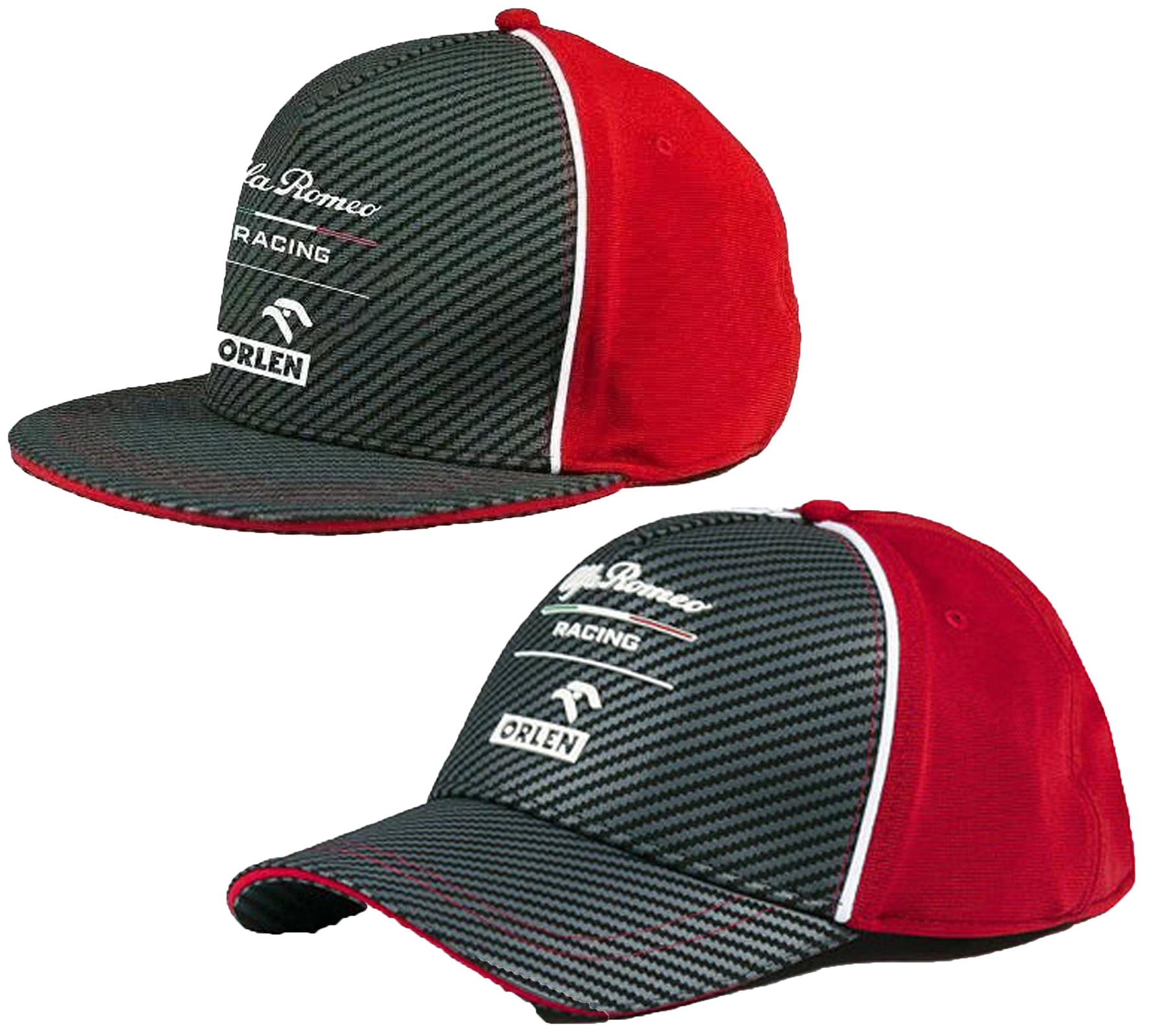 ALFA ROMEO Racing Orlen F1 Saison 2020 Base-Cap Formel 1 Damen und Herren Baumwoll-Cap Roberta Kubicy Grau/Rot/Weiß flacher oder gebogener Schirm von ALFA ROMEO