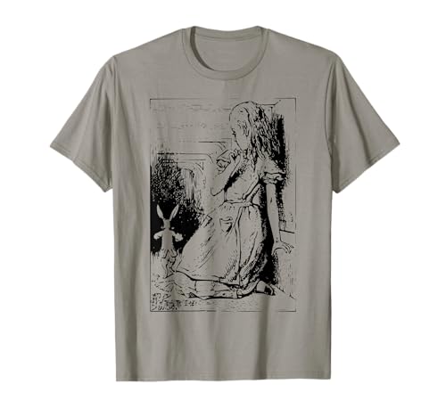 Alice im Wunderland T-Shirt für Damen, weißes Kaninchenhemd T-Shirt von ALICE IN WONDERLAND T-SHIRTS