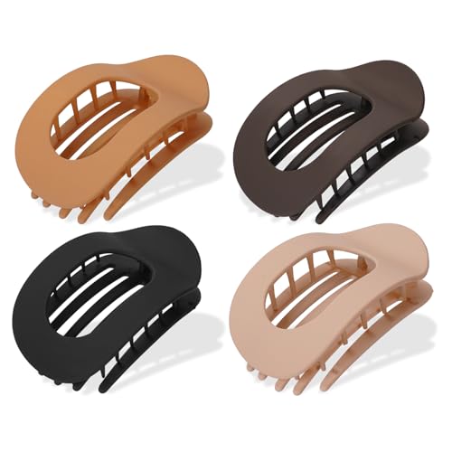 4 Stück Haarklammern für Damen, Tumurup Haarklammer Groß, Flache Haarklammern für Damen, Haarspange Flach, starker Halt Frauen-Haarspangen, Für Dünnes und Dickes Haar 4 Stück Haarklammern für Damen, Tumurup Haarklammer Groß, Flache Haarklammern für Damen, Haarspange Flach, starker Halt Frauen-Haarspangen, Für Dünnes und Dickes Haar von ALICEEDG