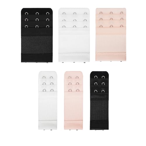 6 Stück BH-Verlängerer, BH Verlängerer 3 Reihen 3 Haken, Bra Extender BH Verlängerung 3 Reihen 2 Haken, Bequem Elastisch BH Verschluss Verlängerung für Damen und Damen (Hautfarbe, Weiß, Schwarz) 6 Stück BH-Verlängerer, BH Verlängerer 3 Reihen 3 Haken, Bra Extender BH Verlängerung 3 Reihen 2 Haken, Bequem Elastisch BH Verschluss Verlängerung für Damen und Damen (Hautfarbe, Weiß, Schwarz) von ALICEEDG