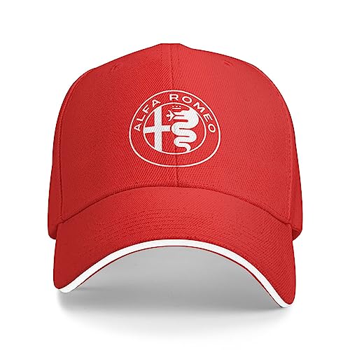 ALIEDA Baseball Cap Herren Snapback Cap für Herren Damen Unisex für Alfa Romeo Giulietta Stelvio 159 156 157 166 147 GT 4C Mito Giulia Brera Baseball Caps für Herren Autofans Hüte,B von ALIEDA