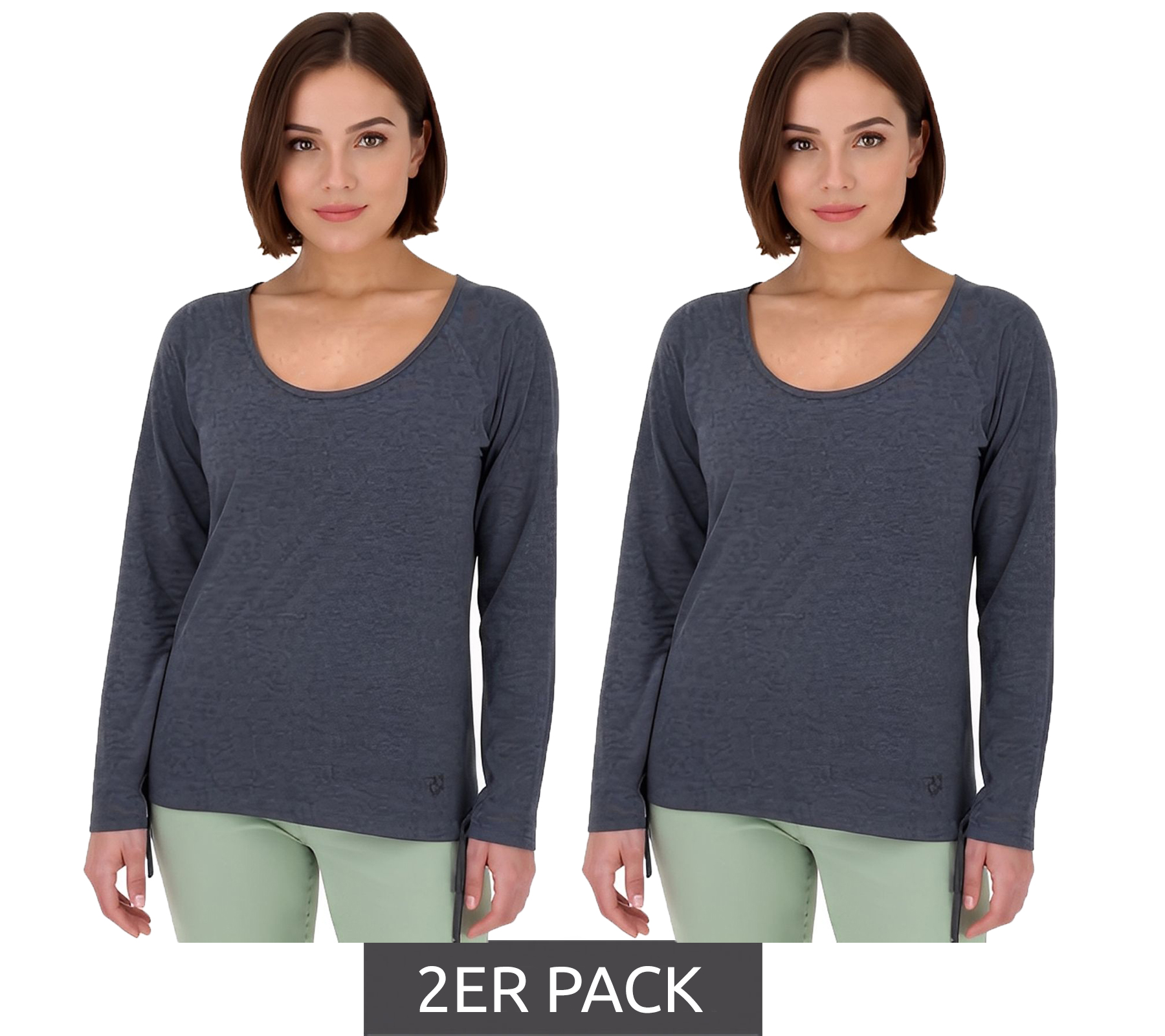 2er Sparpack ALIFE AND KICKIN FarahAK A Damen Sweatshirt Baumwoll-Pullover Langarm-Shirt 97053910 Grau/Blau 2er Sparpack ALIFE AND KICKIN FarahAK A Damen Sweatshirt Baumwoll-Pullover Langarm-Shirt 97053910 Grau/Blau von ALIFE AND KICKIN