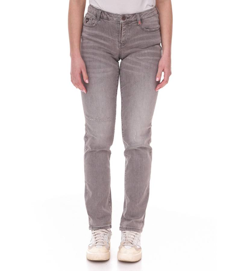 ALIFE AND KICKIN AileenAK Damen Low Waist-Jeans Straight-Fit Denim-Hose 20746648 Grau von ALIFE AND KICKIN