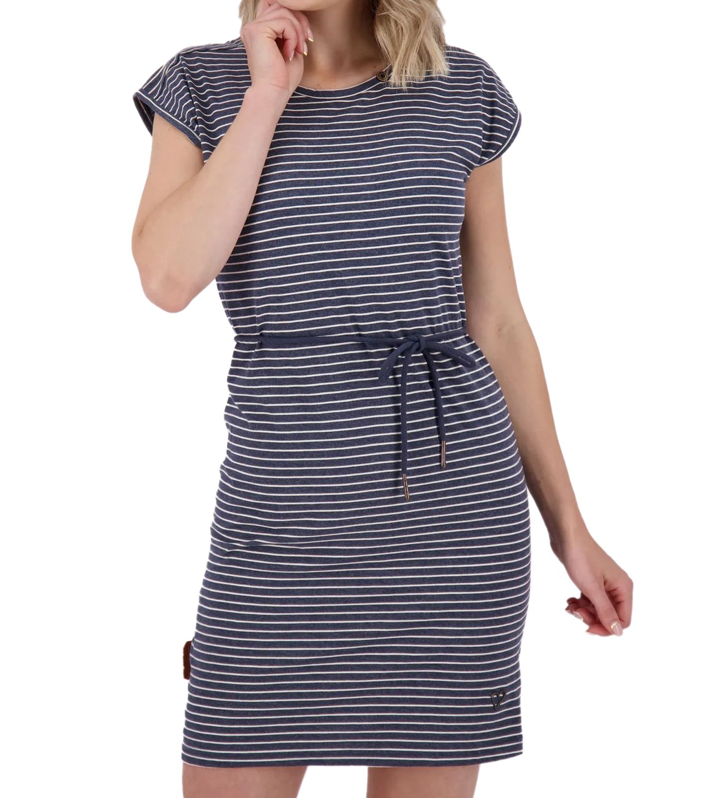 ALIFE AND KICKIN EllenAK Z Damen Mini-Kleid in maritimer Streifenoptik Baumwoll-Kleid Sommer-Kleid 14889147 Navy von ALIFE AND KICKIN