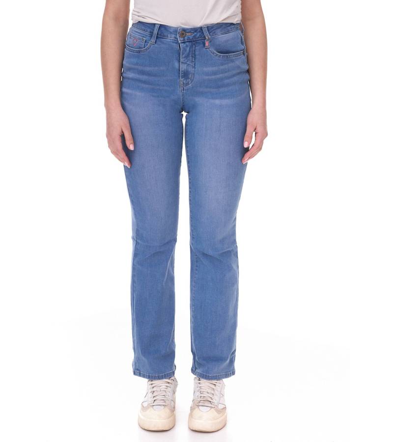 ALIFE AND KICKIN NualaAK Damen High Waist Jeans Baumwoll-Hose Bootcut Hose 18268103 Blau von ALIFE AND KICKIN
