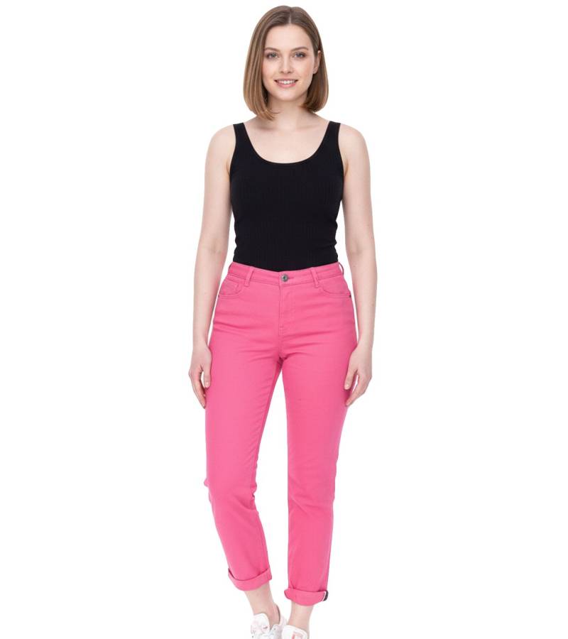 Alife and Kickin Damen Baumwoll-Hose im 5-Pocket-Style Denim-Hose 51977322 Pink von ALIFE AND KICKIN