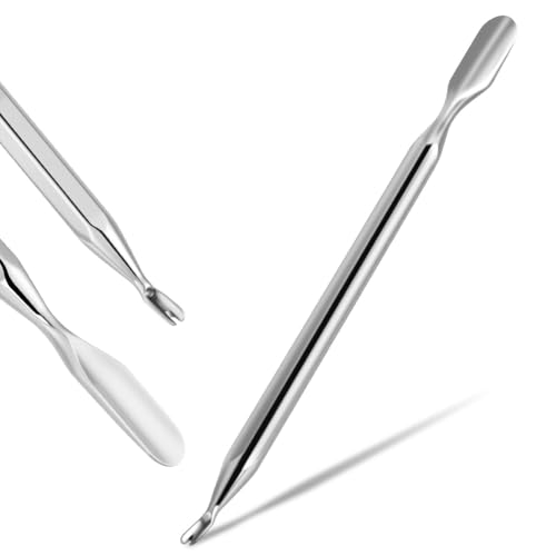 ALIIP Profi Nagelschieber, 2 in 1 Nagelhautschieber Cuticle Pusher mit Gabel, Cuticle Remover Nagelhautmesser Nagelhautentferner Werkzeug für Maniküre und Pediküre von ALIIP