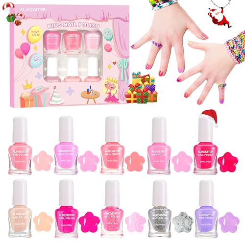 ALIKOSSTOR Kinder Nagellack - Schnell trocknende ungiftige Nagellack Set für Mädchen, 10 rosa Farben Set Peel Off Wasserbasis Nagellack Spielzeug Kit für Kleinkind Teenager ALIKOSSTOR Kinder Nagellack - Schnell trocknende ungiftige Nagellack Set für Mädchen, 10 rosa Farben Set Peel Off Wasserbasis Nagellack Spielzeug Kit für Kleinkind Teenager von ALIKOSSTOR
