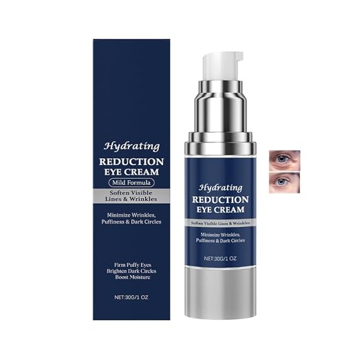 Instant Eye & Faceliftcreme - Schnellstrahl- und Faltenfüller, Anti Falten Creme, Hyaluron und Niacinamid, feuchtigkeitsspendende Augencreme Männer Frauen (30g) von ALIMUJIU