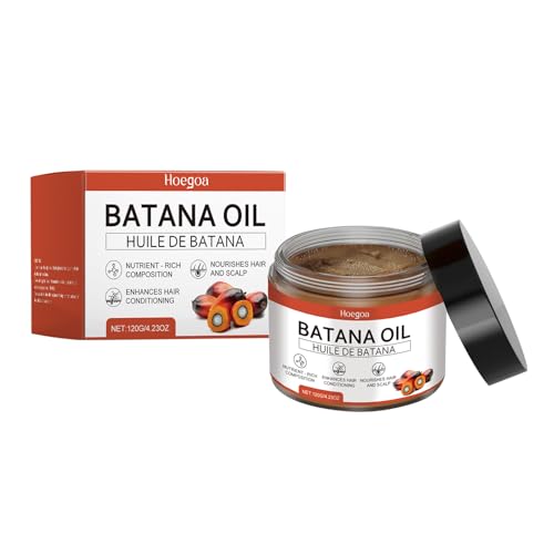 Rohes Batana -Öl für Haarwachstum, 100% natürliche nicht raffinierte Haarwachstumsmaske für nähre trocken beschädigte Haarausfallsicherheit mit Haarausfall für Männer Frauen (360g) von ALIMUJIU