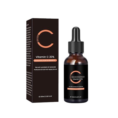 Vitamin C Face Serum with Hyaluronic Acid Targets the Appearance of Dull Spots Women and Men (2pcs) von ALIMUJIU