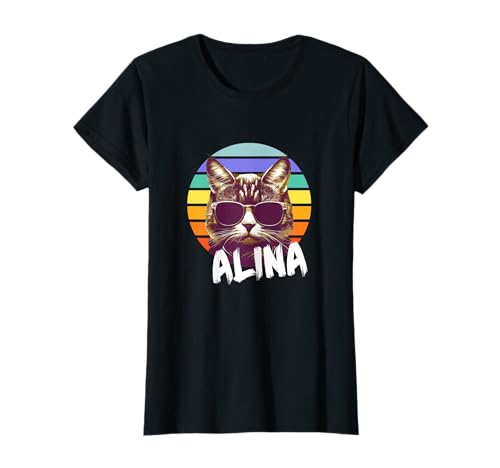 ALINA - Schöner Mädchen Name mit lustiger Katze T-Shirt ALINA - Schöner Mädchen Name mit lustiger Katze T-Shirt von ALINA Tochter Enkel Geburtstag Geschenkideen