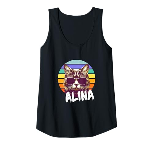 Damen ALINA - Schöner Mädchen Name mit lustiger Katze Tank Top Damen ALINA - Schöner Mädchen Name mit lustiger Katze Tank Top von ALINA Tochter Enkel Geburtstag Geschenkideen