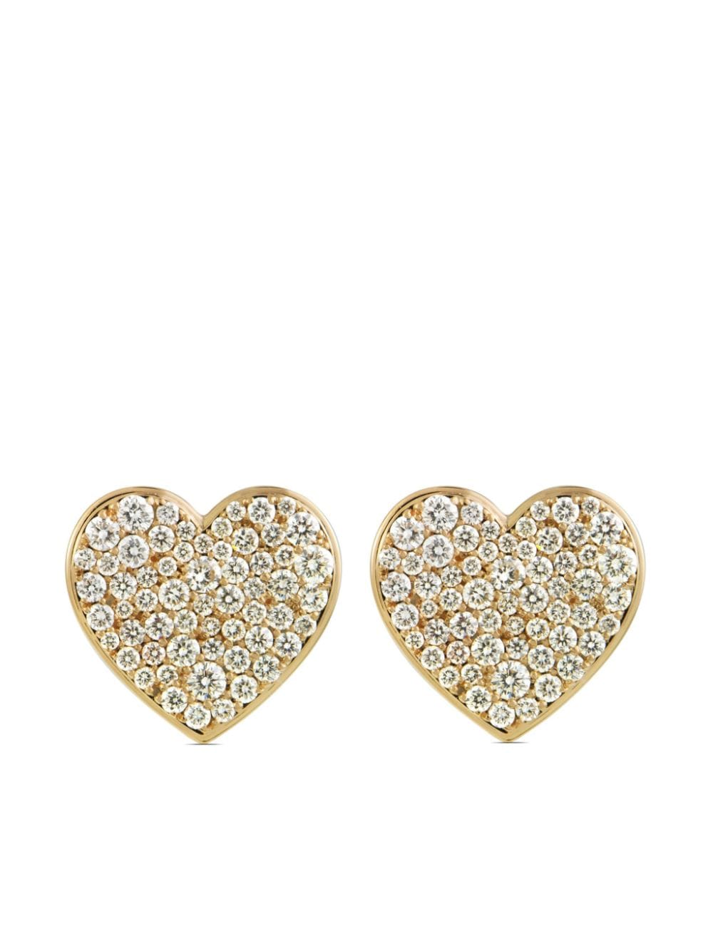 ALINKA 18kt Caviar Heart Gelbgoldohrringe mit Diamant von ALINKA