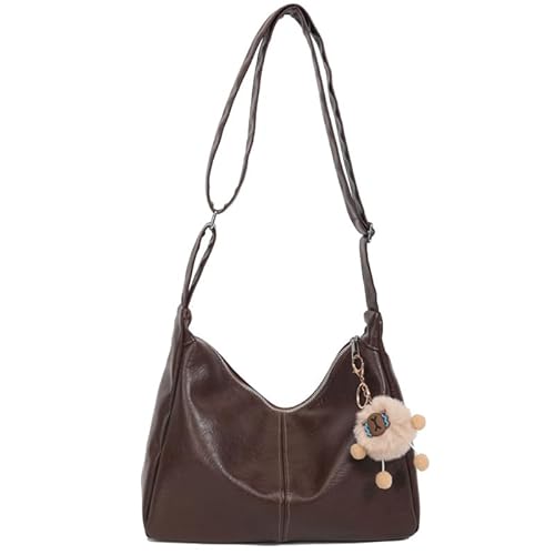ALINUOYQ Crescent Crossbody Geldbörse Retro-Satchel for Frauen Mädchen (hellbraun) von ALINUOYQ