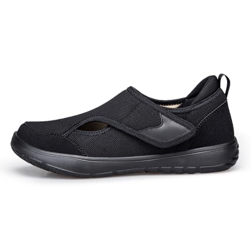 ALINUOYQ Diabetic Shoes Slip-on Orthopedic Shoes Nicht-Schlupf for geschwollene Füße (schwarz 40) von ALINUOYQ