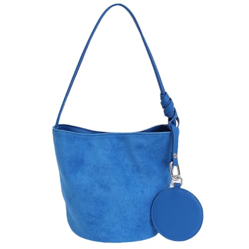 ALINUOYQ Eimer -Geldbörsen mit Griff mit großer Kapazität Satchel Satchel for Frauen (blau) von ALINUOYQ