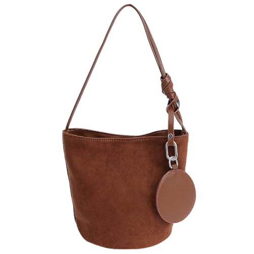 ALINUOYQ Eimer -Geldbörsen mit Griff mit großer Kapazität Satchel Satchel for Frauen (braun) von ALINUOYQ