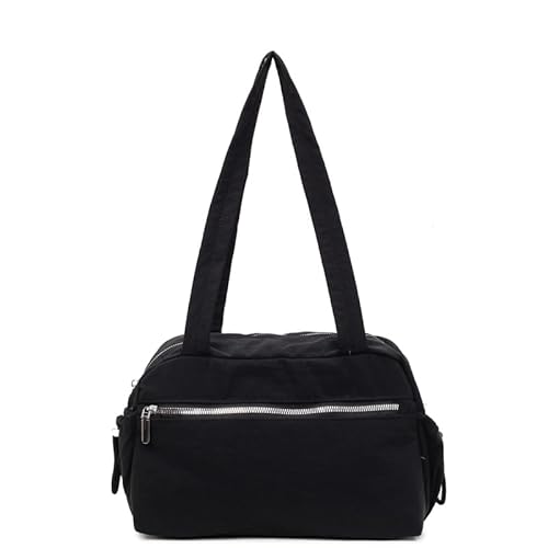 ALINUOYQ Feste Farbe Einfacher Umhängetasche for Arbeitsreise for die Schule for College -Schule (schwarz) von ALINUOYQ
