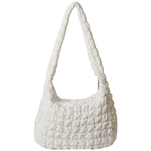 ALINUOYQ Frauen Knödel Tasche Stepp Plissee Damen Puffer Tote Tasche Mode Wolke Große Kapazität Temperament Reisen Camping von ALINUOYQ