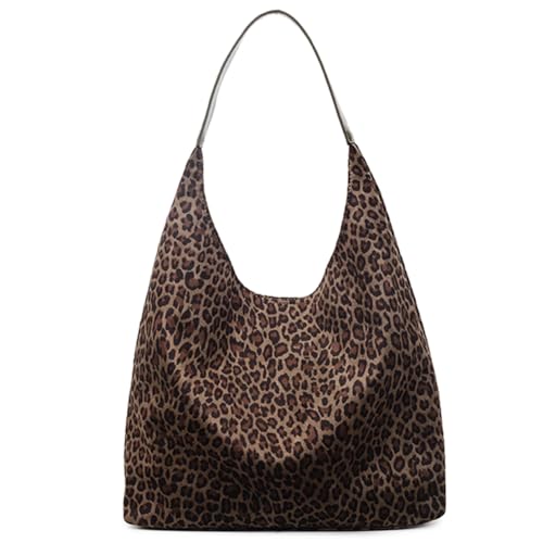 ALINUOYQ Frauen Leoparden -Drucken -Umhängetasche stilvolle Einkaufstasche for Arbeitsreisen (schwarz) von ALINUOYQ