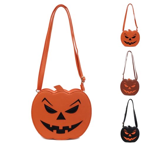 ALINUOYQ Halloween Handtasche for Damen Pumpkin Handtasche Gruselige Pumpkin Umhängetasche Halloween Handbag von ALINUOYQ