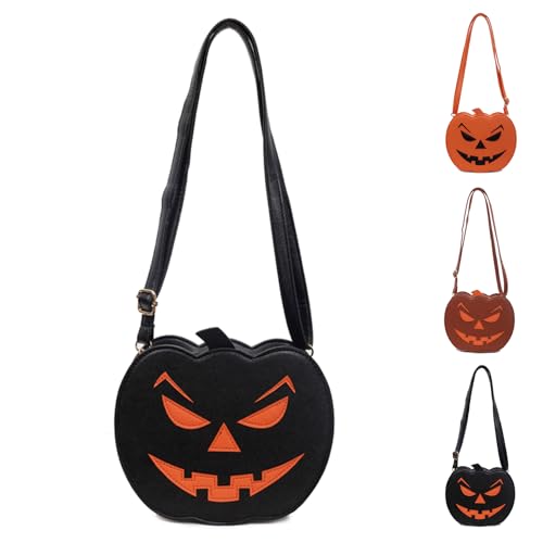 ALINUOYQ Halloween Handtasche for Damen Pumpkin Handtasche Gruselige Pumpkin Umhängetasche Halloween Handbag von ALINUOYQ